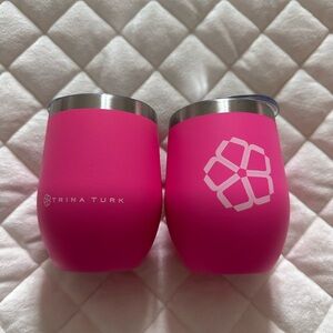 Trina Turk Vibrant Pink Stainless Steel Tumblers set of 2